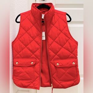 New J Crew Down Puffer Vest 
 Size M 
Color Red